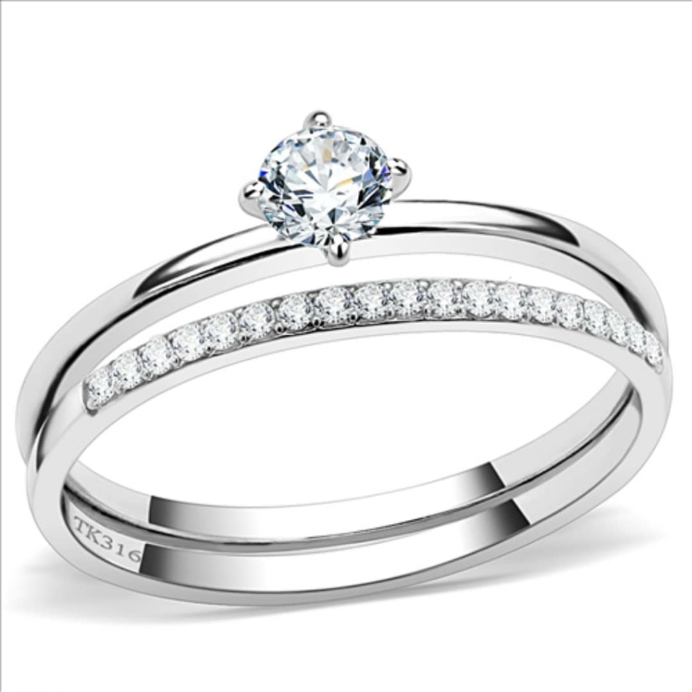 Stainless steel ring. Anniversary ring